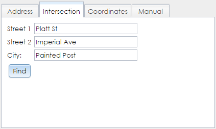 The Intersection tab in the Locate the Resource step of the Built Resource Wizard contains text fields and a Find button.